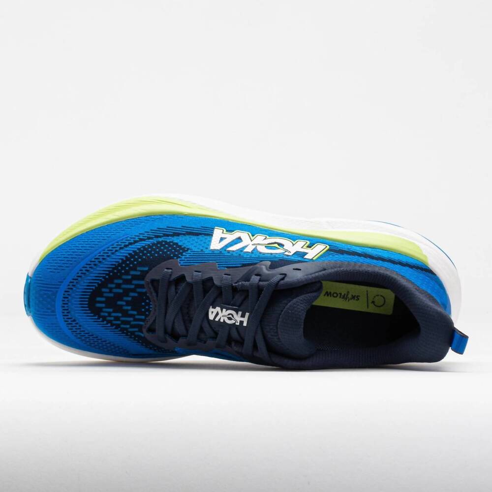 NEW HOKA men's skyflow shoes in varsity navy/electric cobalt - Picture 4 of 8